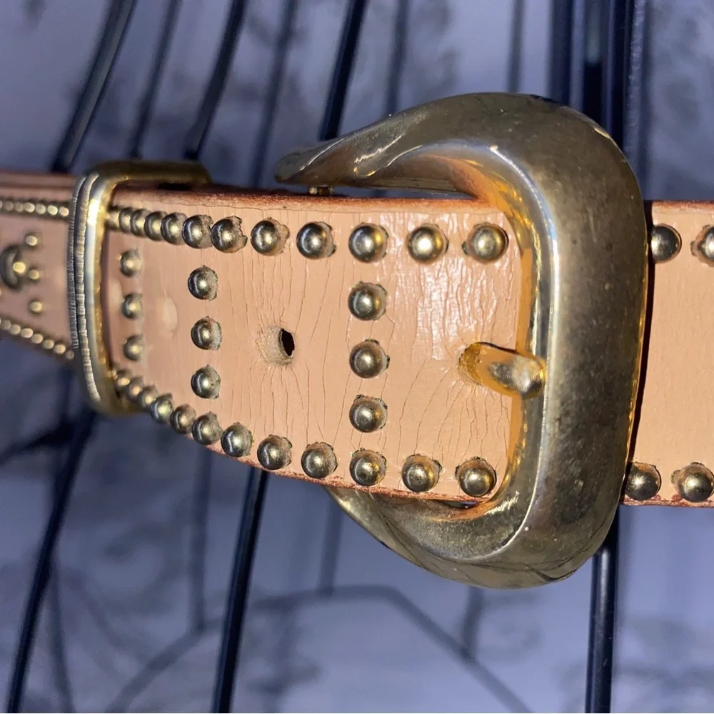 Vintage Leather Studied Belt‎ M/L